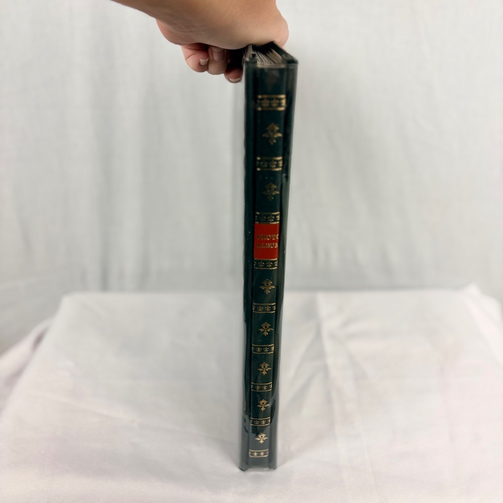 Pioneer Photo Album Black Gold Fleur-de-Lis Spine 4x6 Slip-in‎ Pockets Vintage